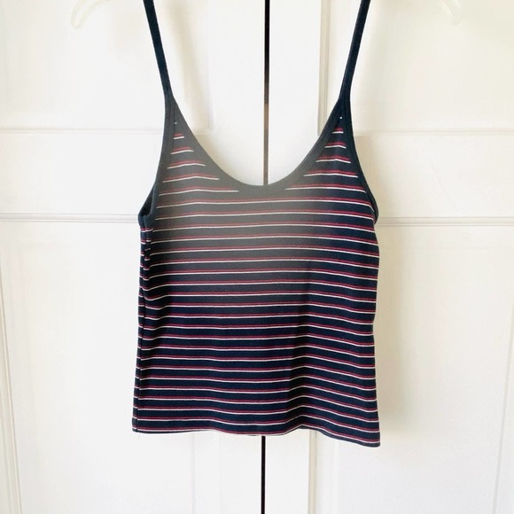 Brandy Melville Faye Striped Navy Tank - Picture 5 of 6